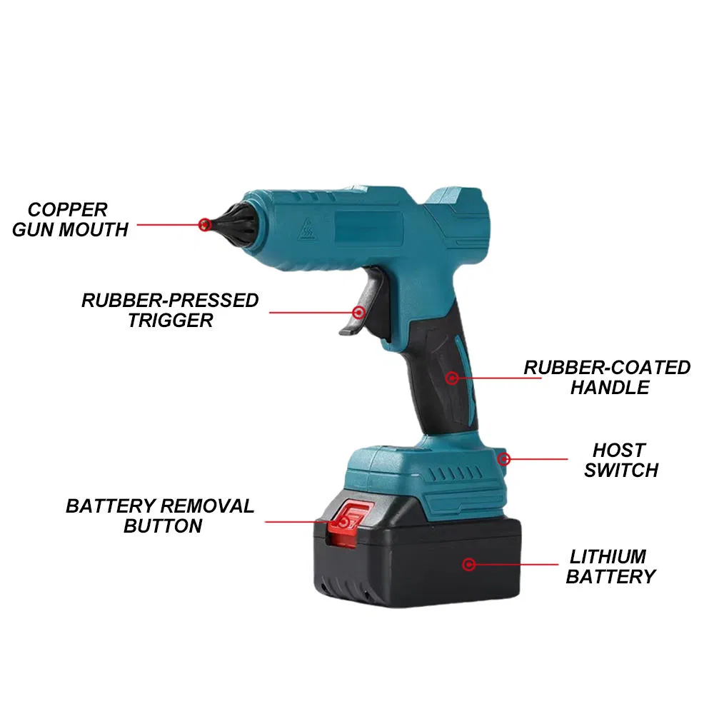 Cordless Hot-Melt Glue Gun Rechargeable Power Tool for DIY for Hot-Melting Glue Applications