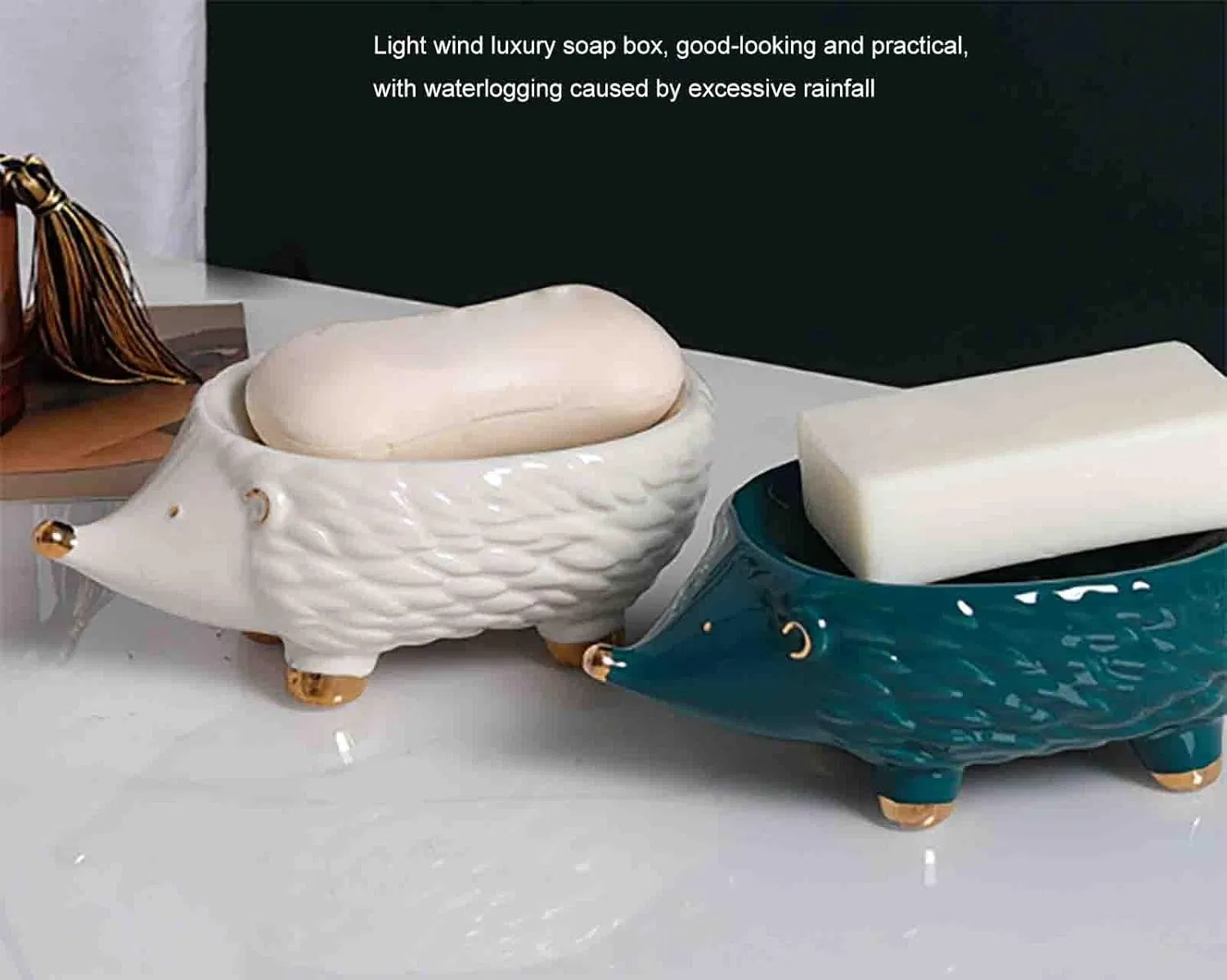 Hedgehog Shaped Soap Dish Ceramic Soap Dish Keep Soap Dry
