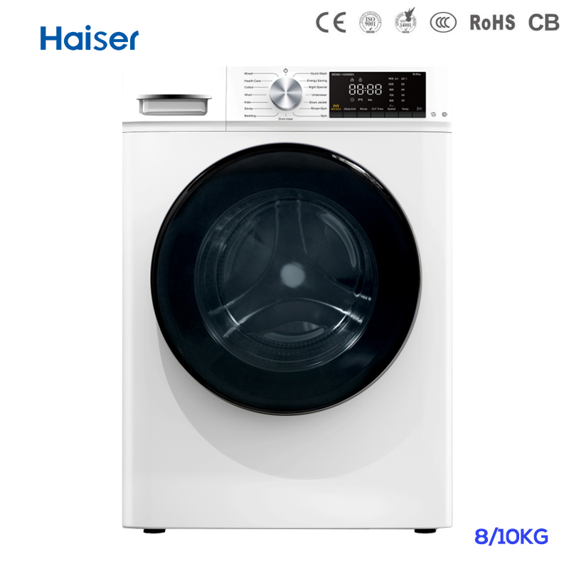 8kg 10kg Laundry Washer Inverter Dark Silver Front Loading Washing Machine