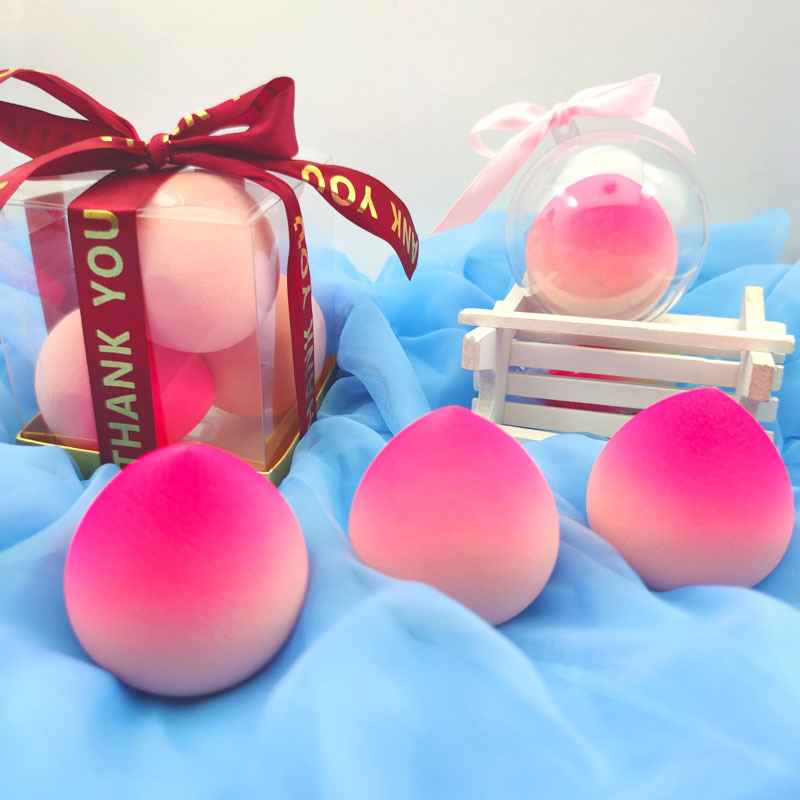 2022 Amazon Selling Beauty Sponge Makeup Blender Beauty Gradient Pink Peach Marshmallow Makeup Sponge with Packaging