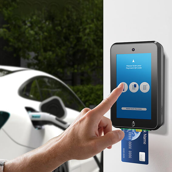 IP54 Ik08 Softpos Unattended Wall Self Serving NFC POS Payment Kioskcm30