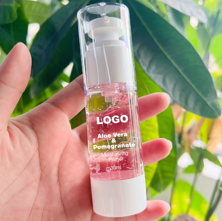 Vegan Makeup Base Customized Logo Pomegranate Base Moisturizing Primer Transparent Isolation Cream Face Primer