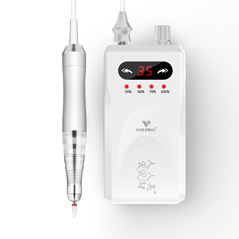 Portable Nail Drill Machine 35000rpm Rechargeable Electric Manicure Tool Nail Gel Polish