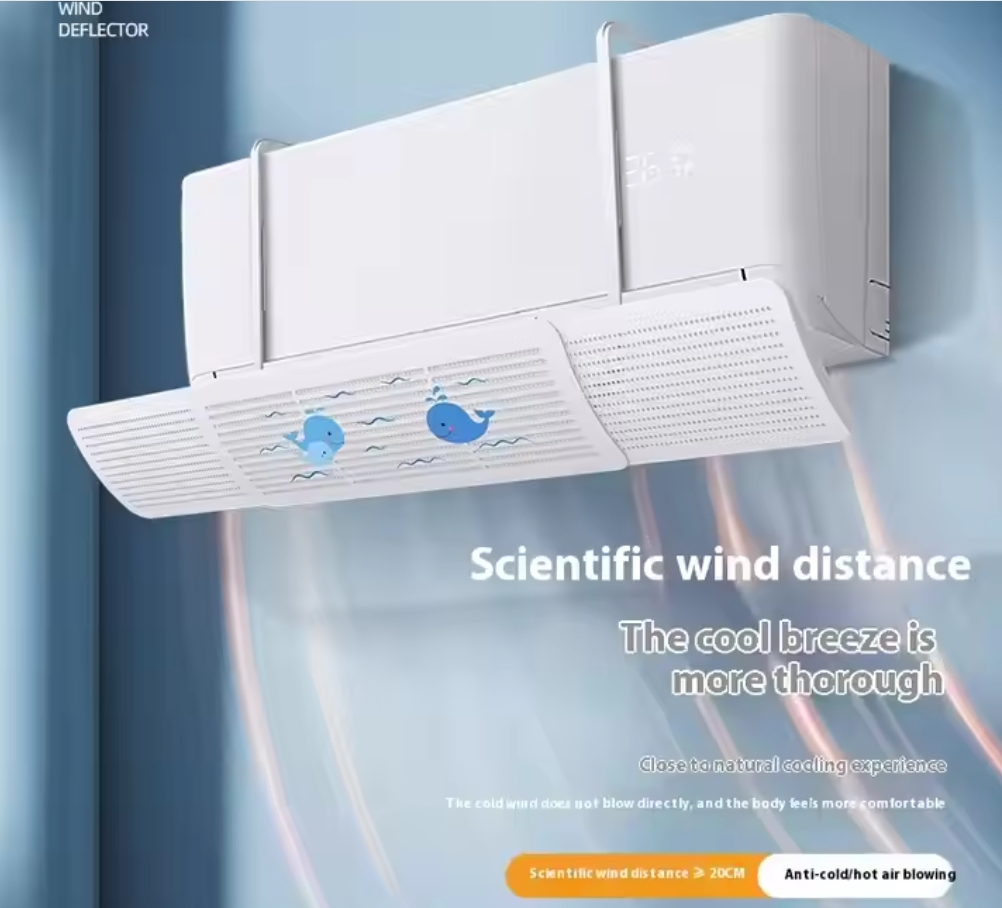 Home Decor Air Conditioner Windshield Anti-Direct Cold Air Deflector and Stretchable Wind Shield Plate