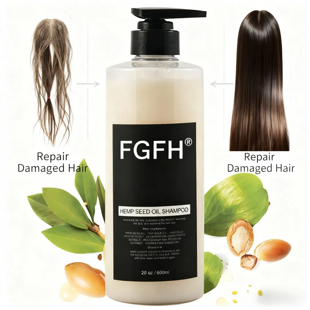 Private Label Hemp Seed Oil Hair Growth Shampoo for All Hair Types