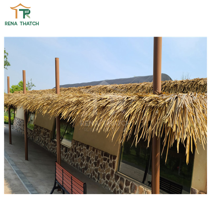 Cheap UV Resistant Synthetic Thatched Roof Material Pergola Restaurant Reed Artificial Thatch Roof