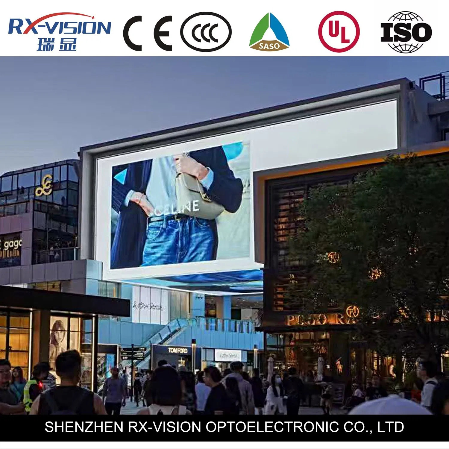 P8 Outdoor Giant Video Wall Naked-Eye 3D LED Display Advertising LED Display