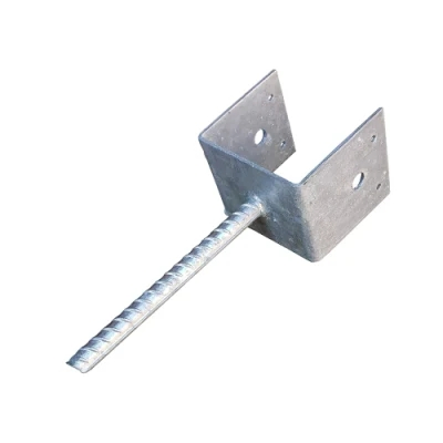 Анкер U-образный для столбов забора из оцинкованной стали