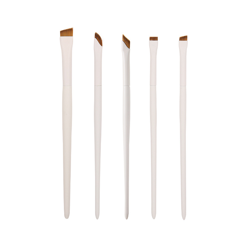 Wholesale Super Fine Sickle Eyeliner Eyebrow Brush Angled Black Slim Eyeliner Brush