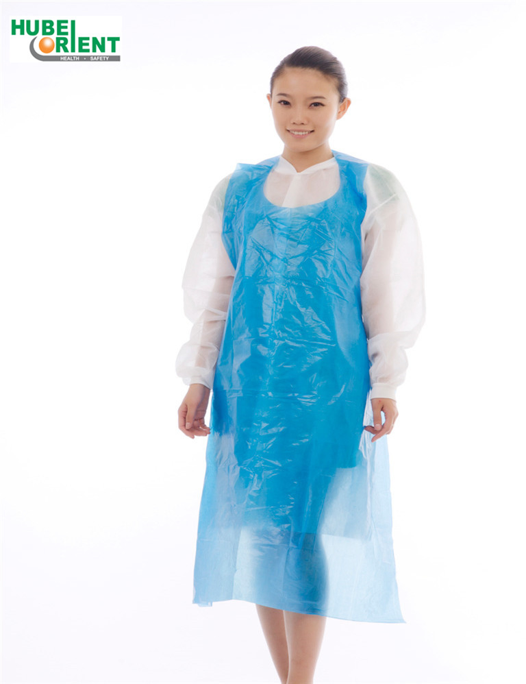 Factory Price Sleeveless Disposable Plastic Apron Food Processing/Restaurant Use Light-Weight PE Apron