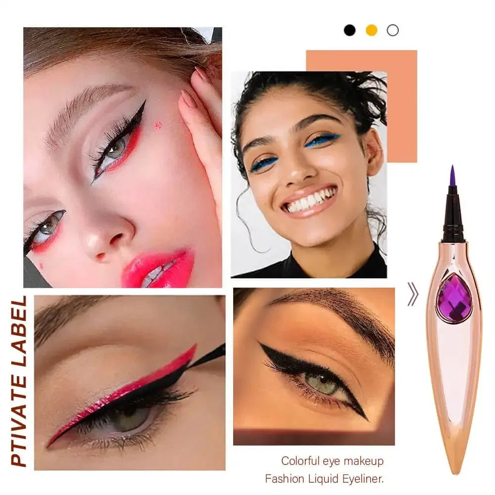 Custom Logo Cosmetics Professional Black Makeup Eye Liner Pen Private Label Eyeliners Eyes Waterproof Liquid Eyeliner Pencil