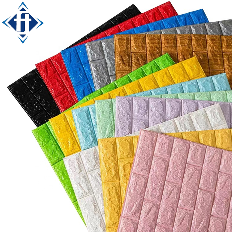 Self Adhesive Wall Stickers XPE 3D Foam Brick Wallpaper