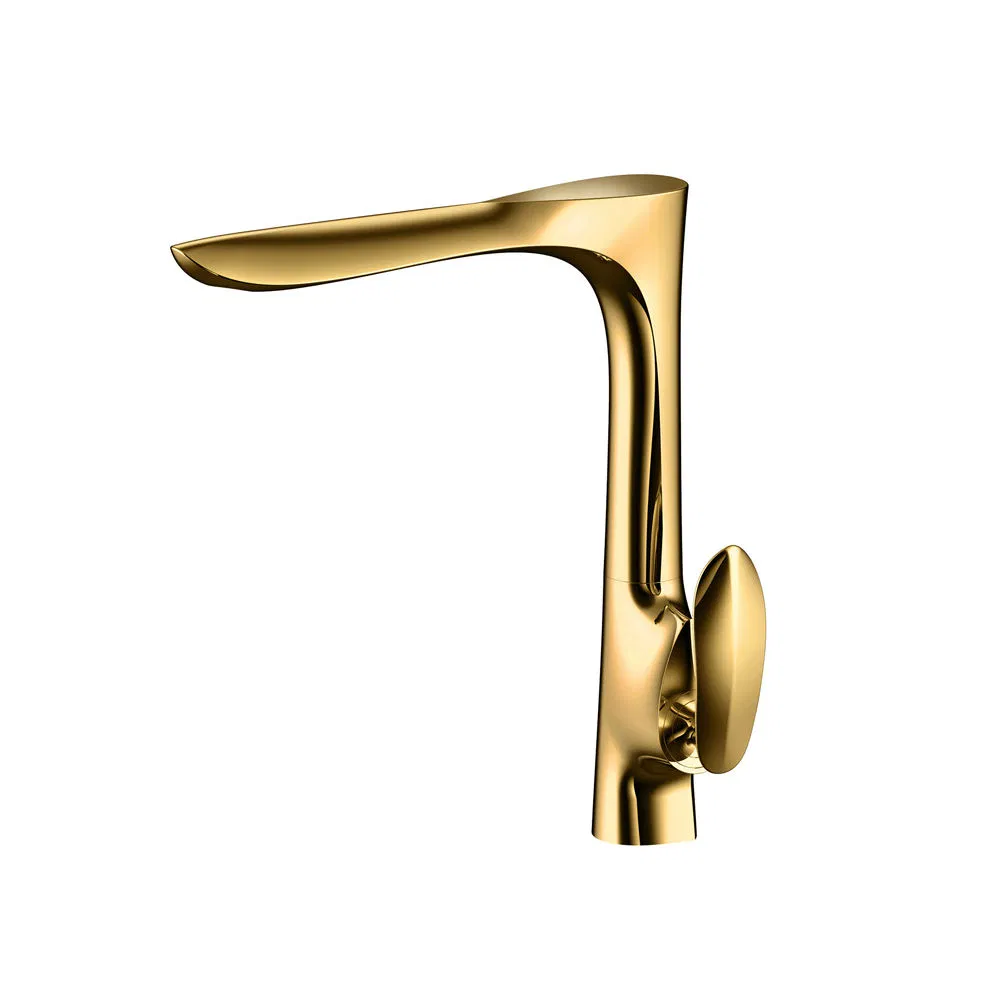 Single Hole Deck Mounted Luxury Gold Kitchen Faucet Brass Kitchen Sink Mixer Modern Kitchen Tap