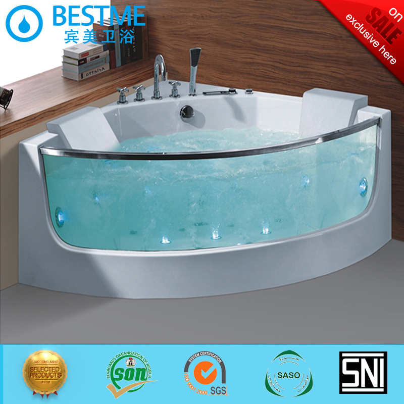 Угловая гидромассажная ванна BESTME с воздушными пузырьками