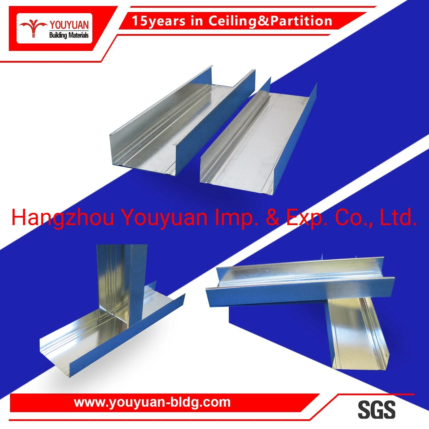 Galvanized Metal Profile Steel Stud Track Drywall Partition Steel Frame