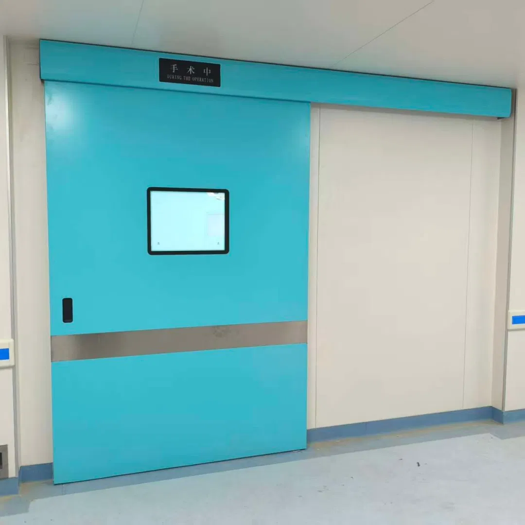 Clinic Modern Automatic Hermetic Stainless Steel Polymer Material Tempered Glass Airtight Surgery Room Medical Door