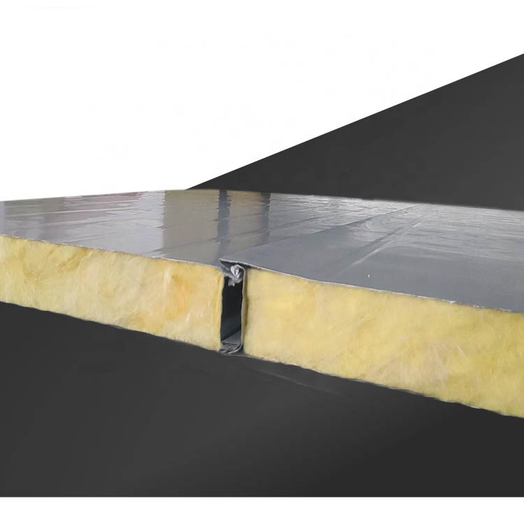 Fireproof Glass Wool Sandwich Panel for Prefab House Insulation Wall