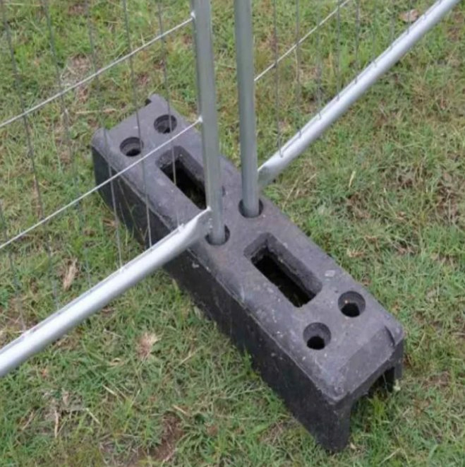 Temporary Fencing Block Recyled Rubber Plastic Movable Temporary Fence Barriers Feet