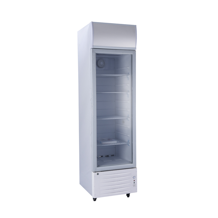 Inverter LC-218 Solar Display Cooler with One Glass Door Cabinet Refrigerator