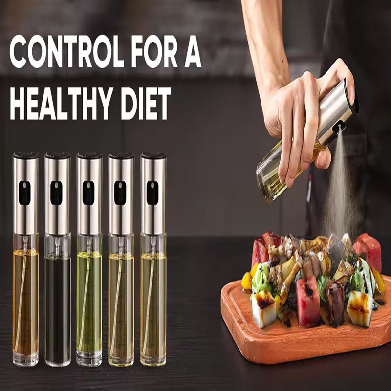 Kitchen Home Spray Oil Sprayer Air Fryer Misting Spray Bottle Glass Leak Proof Oil Can Bottles Pot