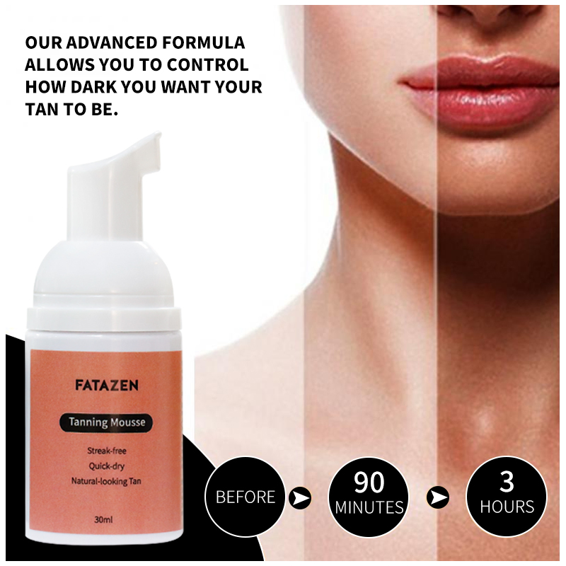 Natural Bronzer Healthy Complexion Mild Non-Greasy Moisture Instant Sunless Tanning Mousse
