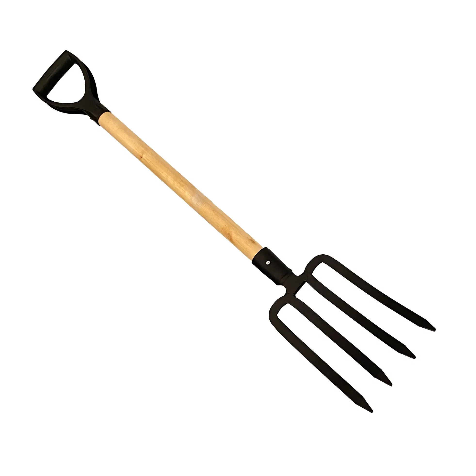 Hautine Hot Sell Fork with D Type Wood Handle and 4 Prongs