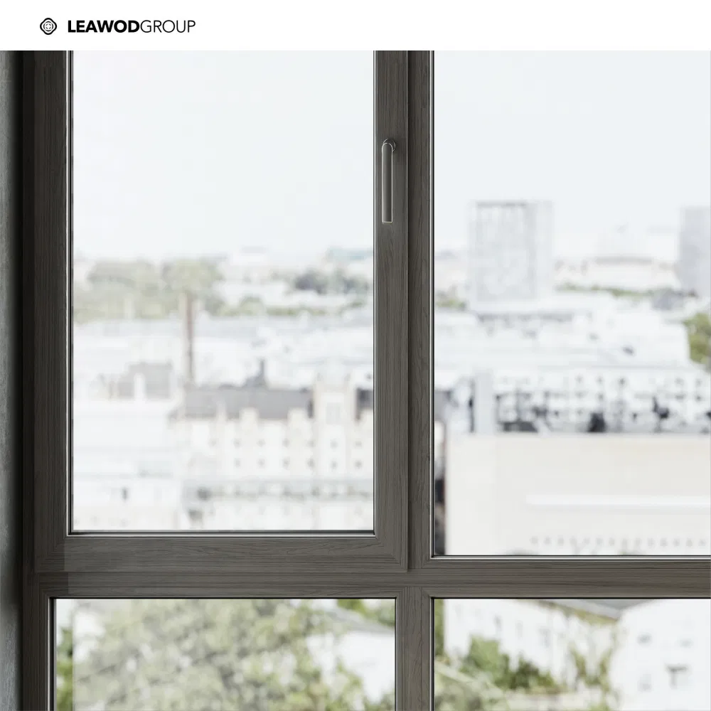 High-End Customized Aluminum and Wood Composite Timber Window for Natural Style