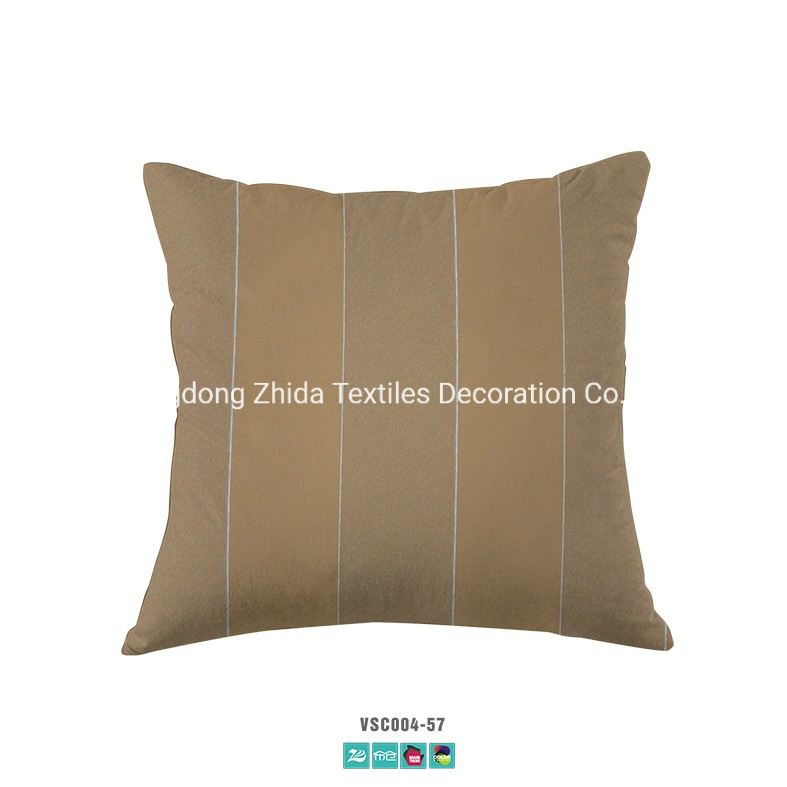 Hotel Bedding Matte Finished Velvet Stripe Pattern Upholstered Cushion Amortiguar