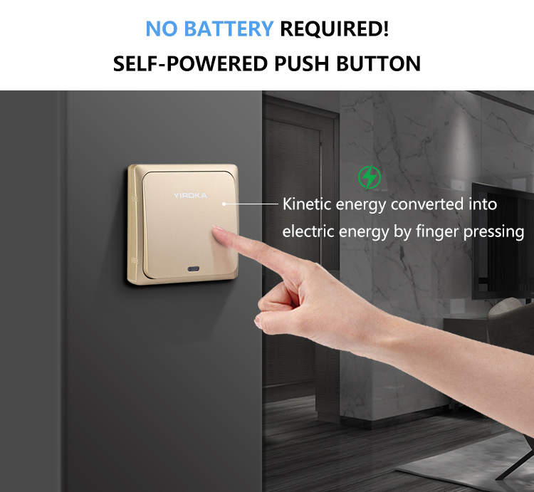 Kinetic No-Battery Wireless Plug in Doorbell with Long Range
