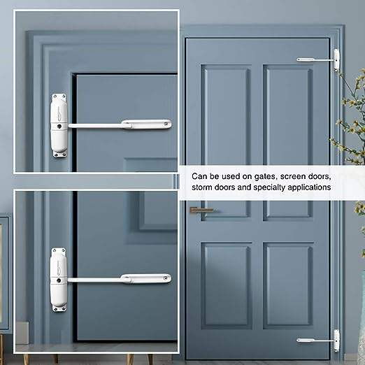 Hot Sales White Door Closer Automatic Safety Spring Door Closer Easy to Install to Convert Hinged Doors to Self Closing White