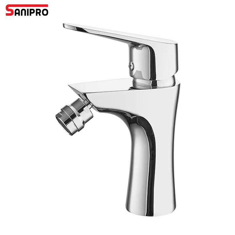 Sanipro Luxury Hotel Project Bathroom Basin Sink Water Tap Health Single Lever Brass Women Bidet Toilet Faucet Mixer