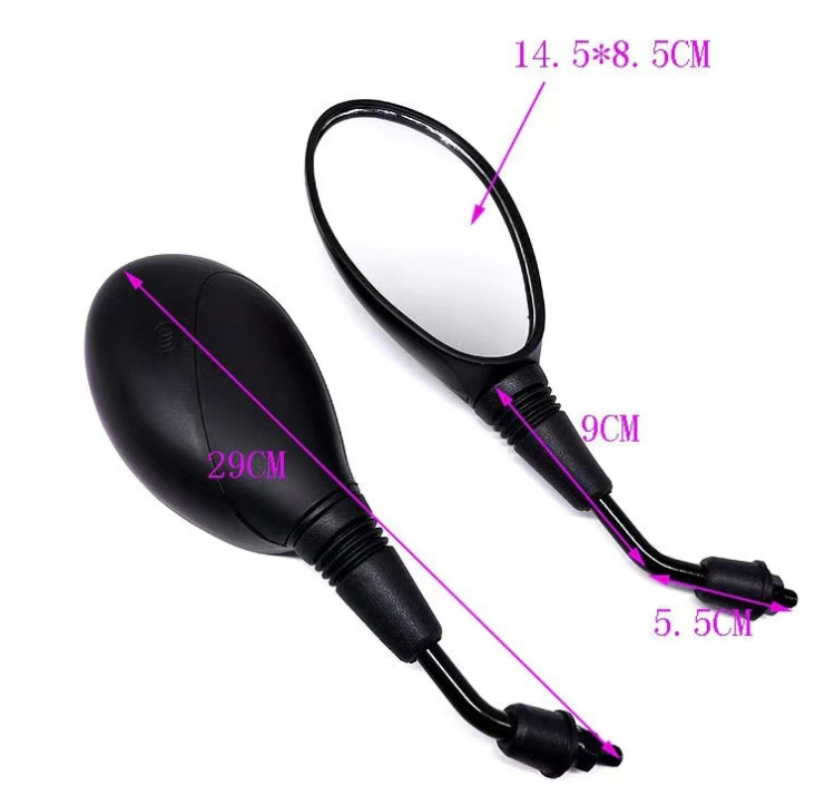 Зеркало мотоциклетное пластиковое M8 черное