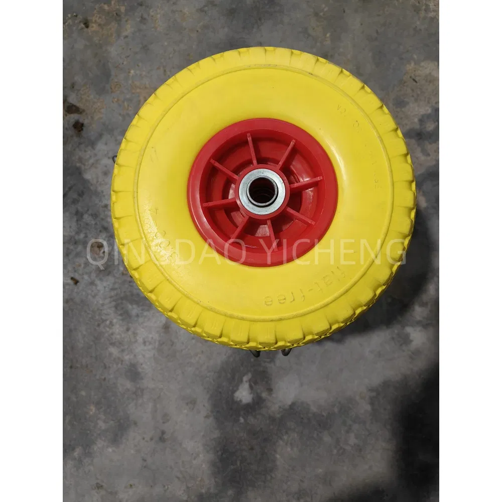 High Quality Wheel Wagon Tyre Red Rim Small Size 10X3.00-4 Pneumatic Rubber Wheelbarrow Tire Wheels