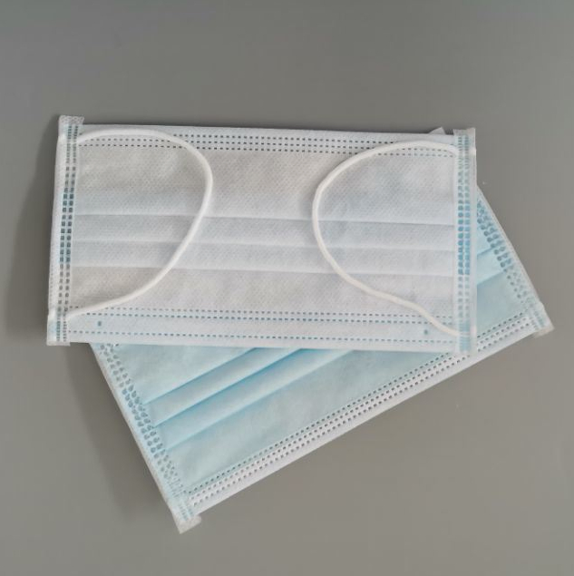 Wholesale Anti Droplet Nonwoven Disposable 3-Ply Anti-Dust Face Mask Blue