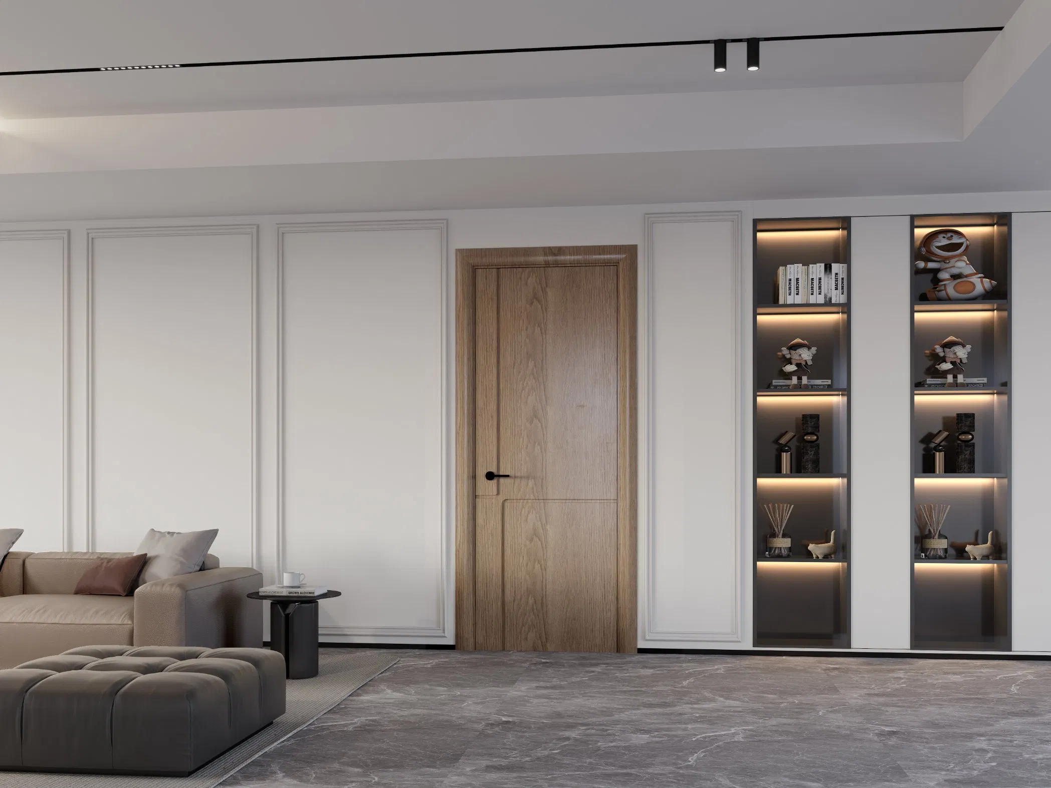 Waterproof UAE Popular Bathroom WPC Door Long-Lasting Effortless