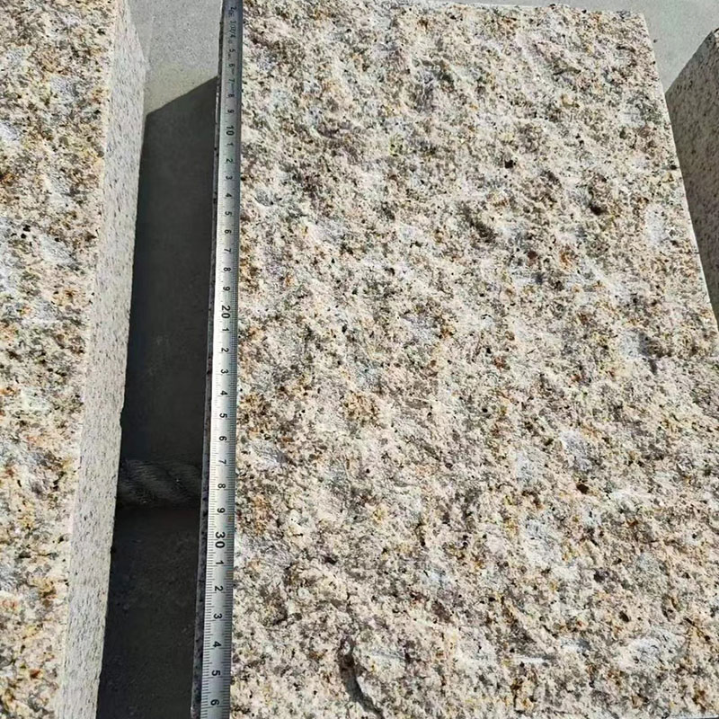 Granite Paver Stone Slabs Rusty Yellow Granite G682 Paving Stone by Pineapple Finish