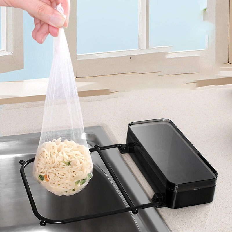 Kitchen Sink Waste Rack Hanging Bin Replaceable Mesh Bags Bl29677