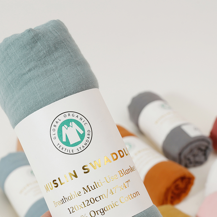 Ready to Ship 70% Bamboo+30% Cotton Baby Muslin Swaddle Wrap Blankets