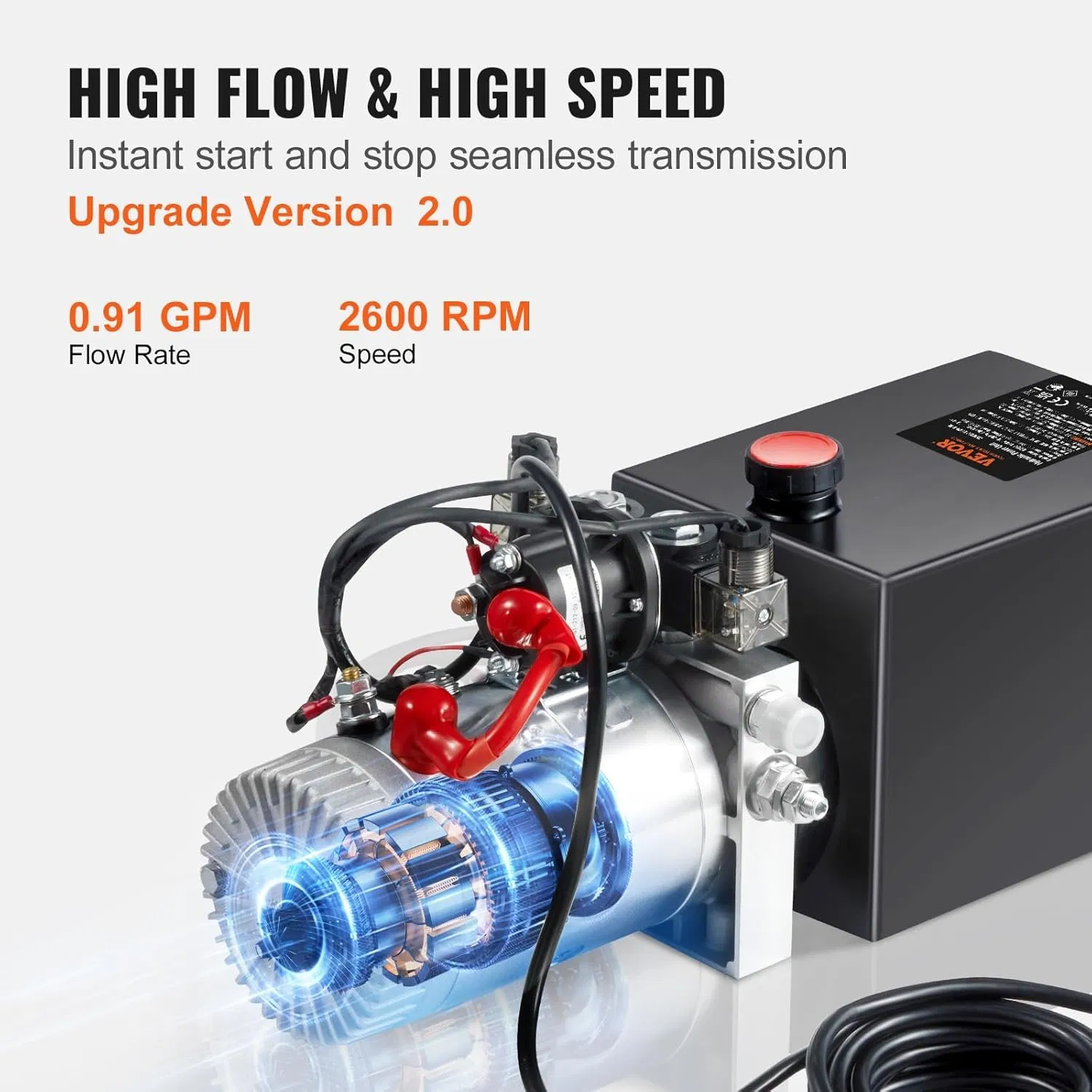 Гидравлическая станция Mophorn 12V, 8 кварт, двойного действия