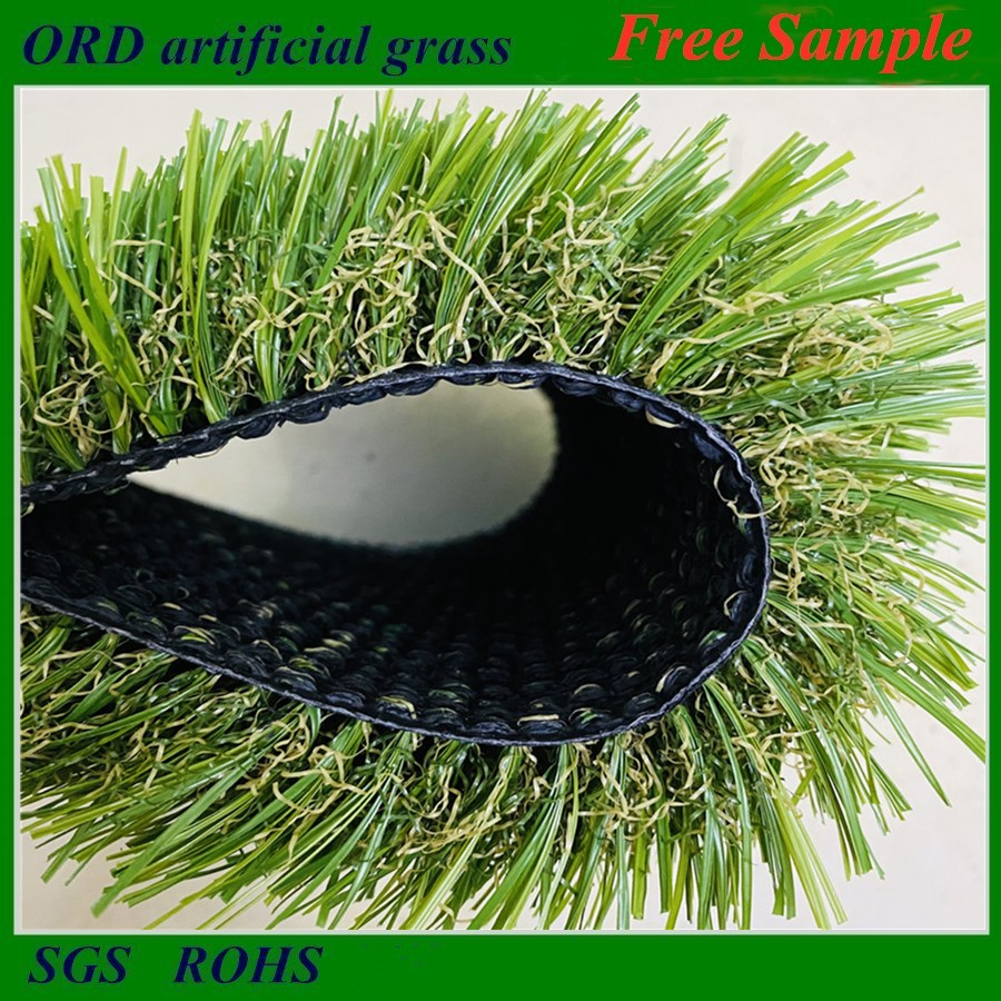 30mm 3 Tones 4 Tones C Shape Synthetic Artificial Turf Grass Lawn for Balcony Home Garden Ornaments