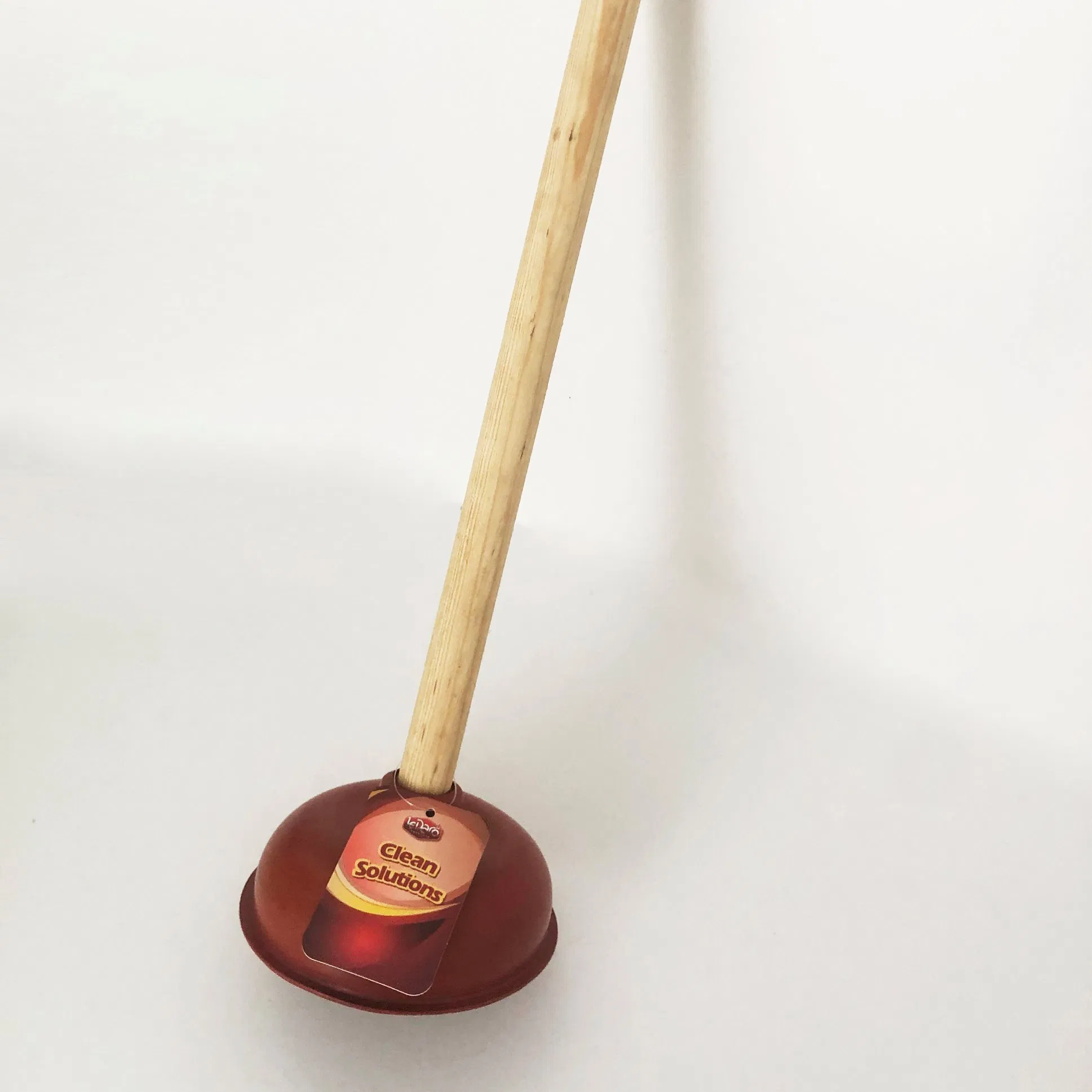 Plunger to to Fix Clogged Toilets and Drains Heavy Duty Force Cup Rubber Toilet Plunger with a Long Wooden Handle