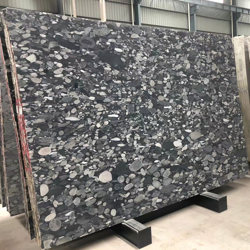 Черная мраморная плитка 60x30x1.8 см для пола