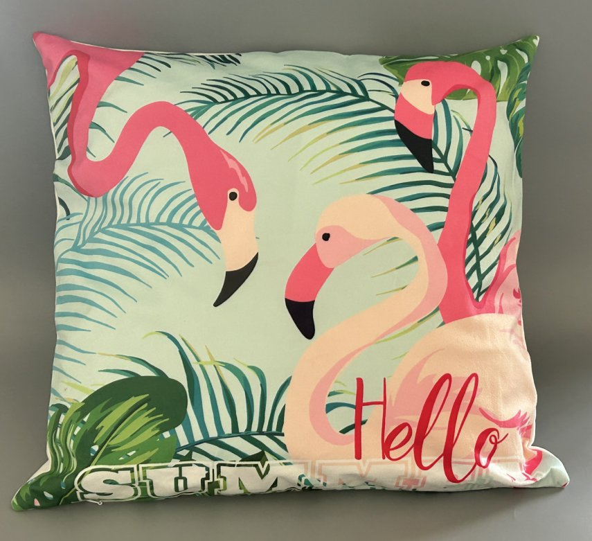 Custom Digital Printing Flamingo Pillow Cushion Used for Sofa and Car