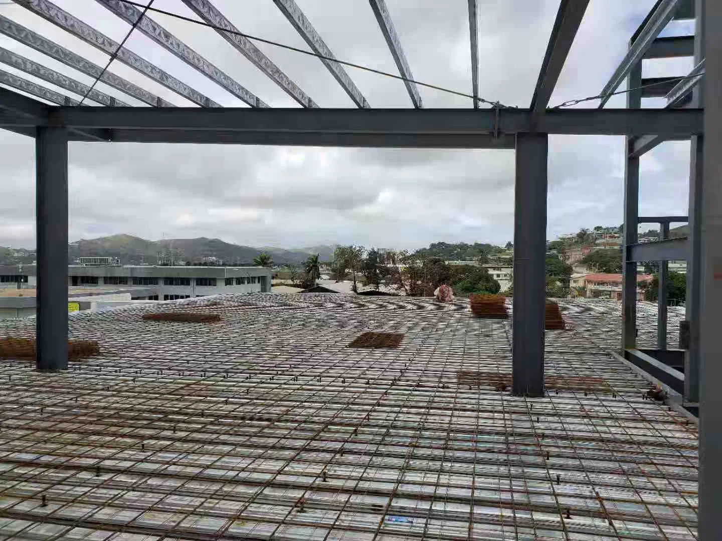 2 Floor Prefabricated Steel Structure Hanger for Workshop