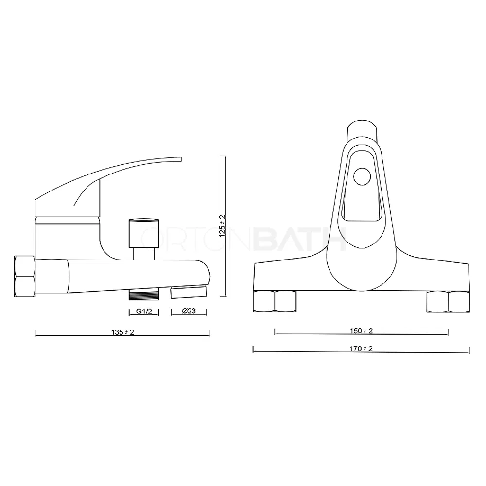 Ortonbath High Quality Bathroom Shower Faucet Set Bathtub Brass Chrome Hot Cold Water Mixer Tap Copper Bath Mixer Taps