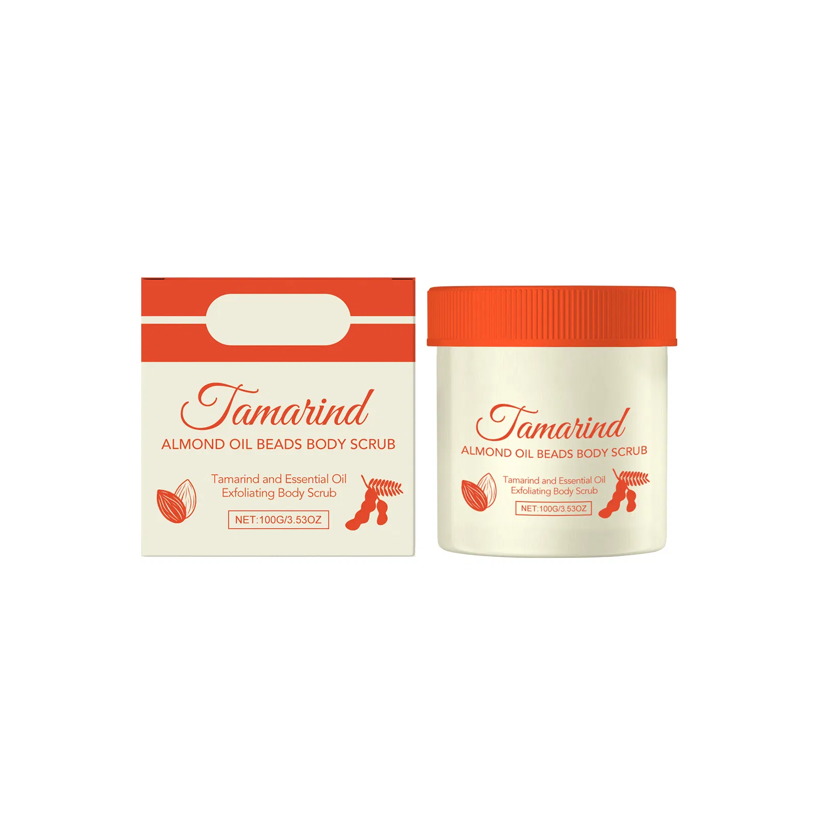 Hot Selling Daily Cleansing Exfoliating Brightening Moisturizing Oil-Controlling Refreshing Tamarind Almond Body Scrub