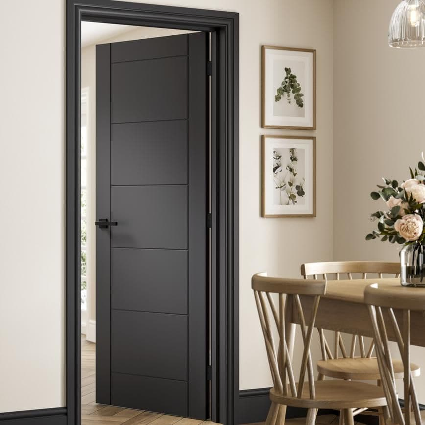 Ace Interior Double Sliding Wooden Door Solid Wood Core Shaker MDF Door