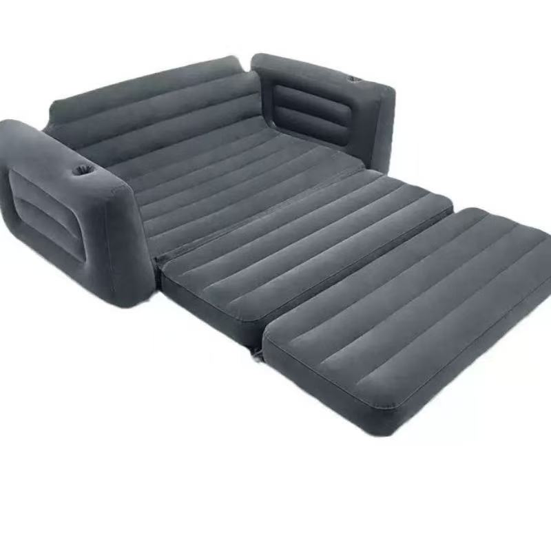 Factory Direct Folding Double Flocked Deluxe Built-in Air Bed Mattresses