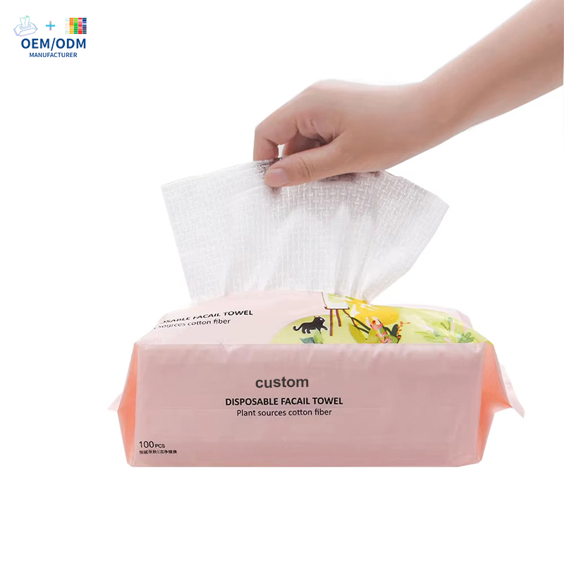High Quality Wet and Dry Soft Paper Face Towel Disposable Facial Cleansing Cotton Tissue for Household