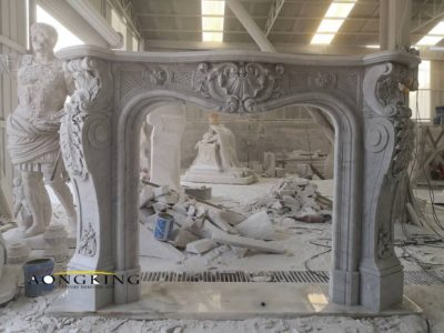 High Quality Neoclassical Style Marble Mantelpieces Fireplaces Art Wall House Design